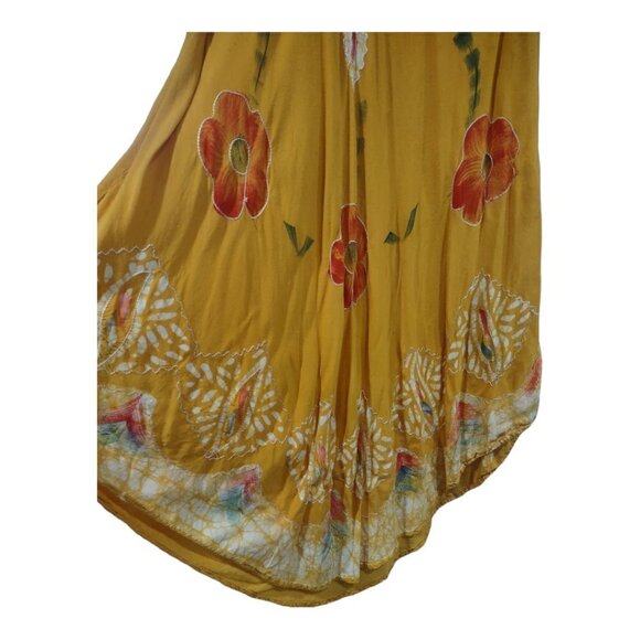 Women's Yellow Swim Coverup Hand painted One Size - Picture 3 of 7